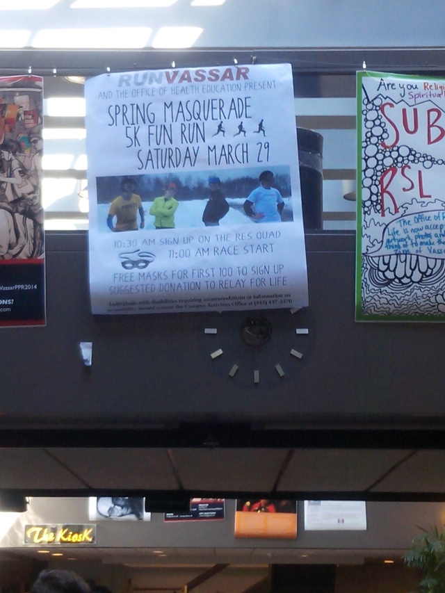 Our poster in the college center!